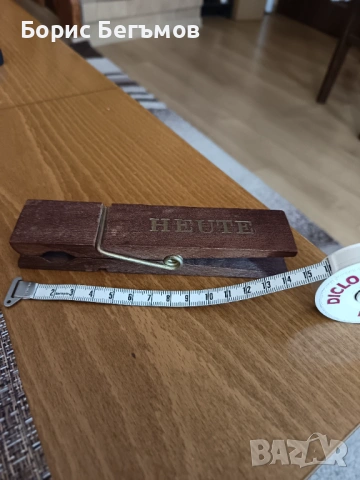 Голяма немска дървена щипка, снимка 3 - Антикварни и старинни предмети - 53556377