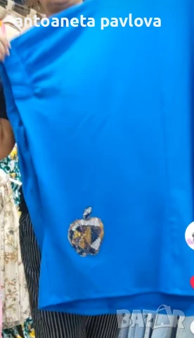 Макси туника с камъни и перли, снимка 3 - Туники - 50624290