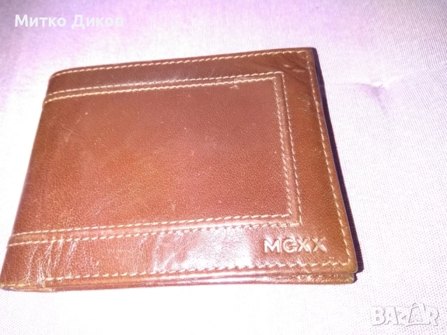 MEXX марков портфейл нов естествена кожа 120х95мм