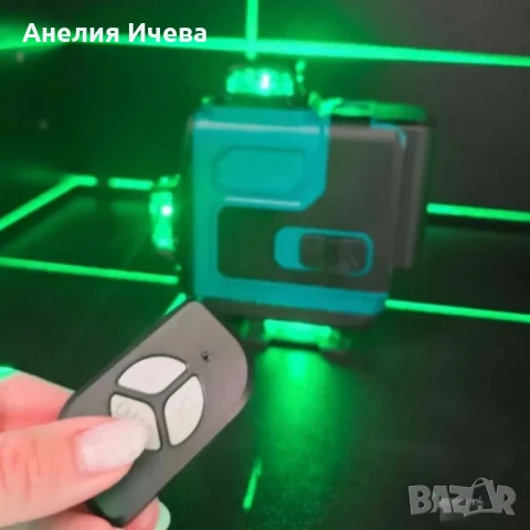Самонивелиращ Лазерен Нивелир 4D с 16 Линии, Зелен Лазер, Тринога и Куфар, снимка 2 - Измервателни инструменти - 50531648