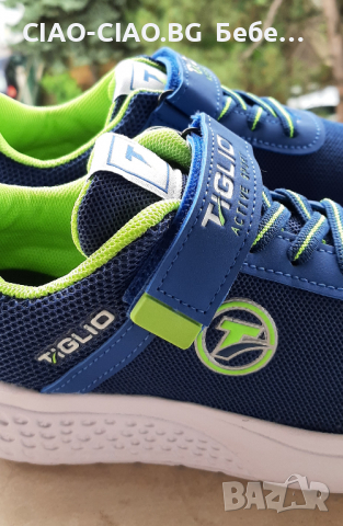 №29-№35, Маратонки за момче TIGLIO сини с зелени акценти, снимка 6 - Детски маратонки - 33235668