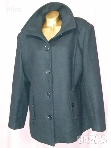 44 Дамско ,късо ,черно палто , снимка 10 - Палта, манта - 52557283