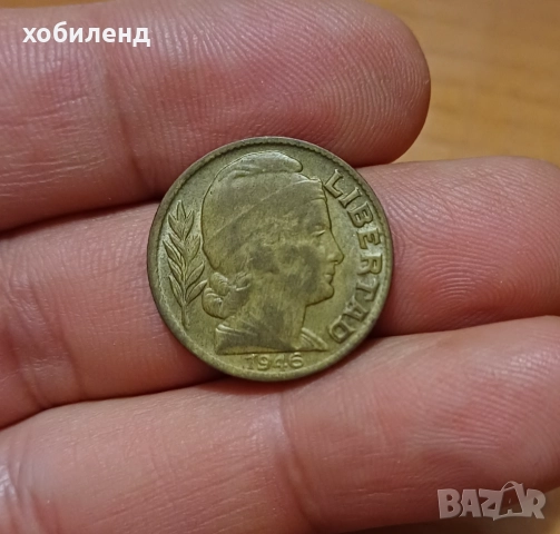 20 центавос Аржентина 1946 редки , снимка 2 - Нумизматика и бонистика - 51458512