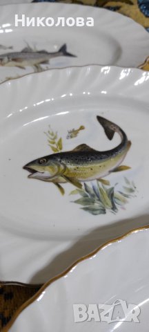 Български порцеланов рибен сервиз , снимка 3 - Сервизи - 39544425