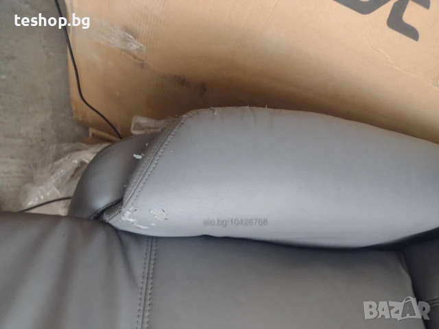 Фотьойл сива кожа забележки по кожата ПРЕОЦЕНЕН ПРОДУКТ, снимка 9 - Дивани и мека мебел - 50976080