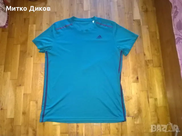 Адидас маркова тениска размер Л отлична зелена маслинено