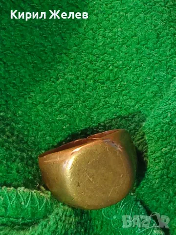 СТАР БРОНЗОВ ПРЪСТЕН КЛАСИЧЕСКИ РЕТРО МОДЕЛ РЪЧНА ИЗРАБОТКА 17293, снимка 11 - Антикварни и старинни предмети - 47122542
