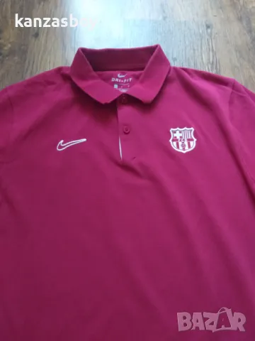 Nike The FC Barcelona Men s Slim Fit Polo - страхотна мъжка тениска КАТО НОВА L, снимка 7 - Тениски - 47368257