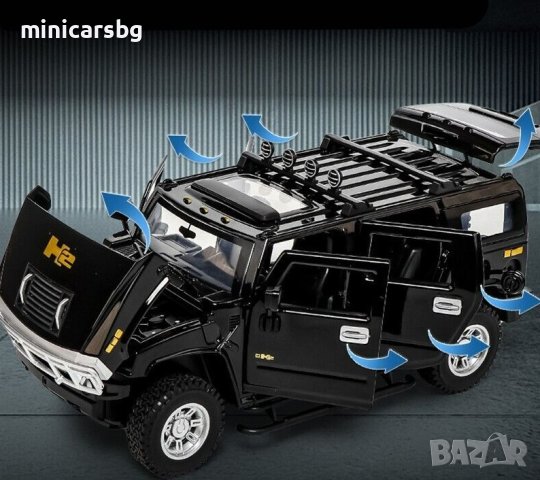 Метални колички: Hummer H2 (Хамър), снимка 10 - Колекции - 41755835