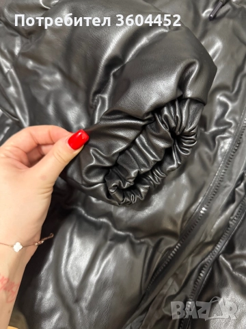 Черно дебело яке, снимка 3 - Якета - 52697843