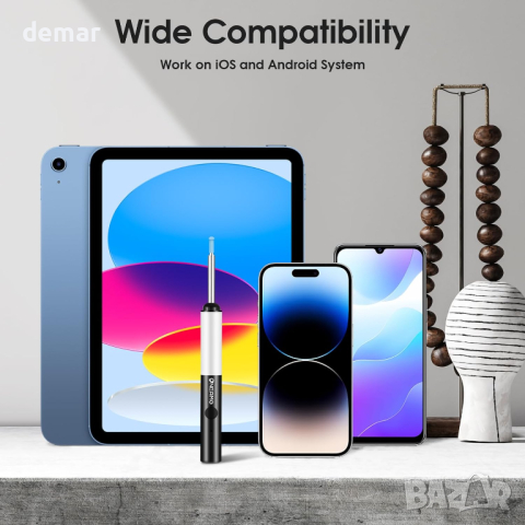 Комплект за премахване на ушна кал OneAmg 1920P HD отоскоп с камера, снимка 3 - Други - 44580288