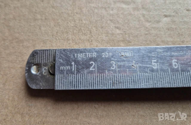 Метален метър - см, инч, снимка 3 - Измервателни инструменти - 53702251