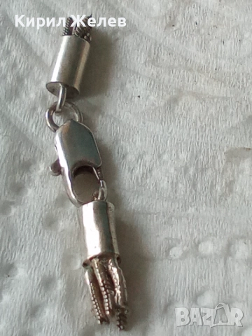 Сребърна карабинка закопчалка 52146, снимка 4 - Колиета, медальони, синджири - 52339663