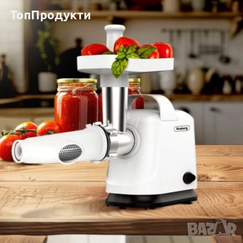 Месомелачка, 800W, приставка за домати, ниско ниво на шум, бял, снимка 2 - Месомелачки - 52923851