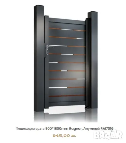 ГОТОВИ АЛУМИНИЕВИ ВРАТИ - пешеходни, двукрили и плъзгащи , снимка 11 - Други - 49194803