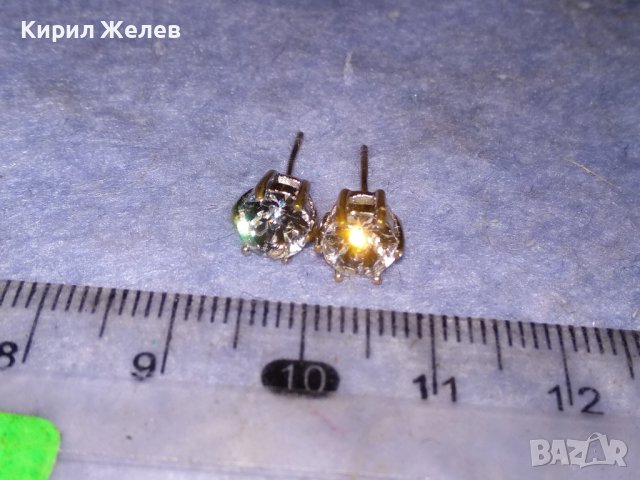 ОЧАРОВАТЕЛНИ ПОСРЕБРЕНИ БРОНЗОВИ ВИНТИДЖ - АРТ ОБЕЦИ с БЛЕСТЯЩИ ФАСЕТИРАНИ ПЛАНИНСКИ КРИСТАЛИ 38216