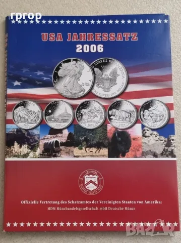 САЩ.¼ далар. Комплект.  2006 година.
 5 бройки куотъри 2006 год.
 UNC., снимка 2 - Нумизматика и бонистика - 49538604