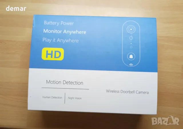 Безжичен видеозвънец PEKNIU, 1080P HD, PIR, нощно виждане, двупосочно аудио, 32 GB SD, 2.4G WiFi, снимка 8 - HD камери - 49707138