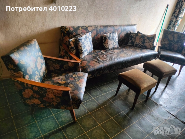 Холна гарнитура 2 фотьойла и 2 таботерки , снимка 6 - Дивани и мека мебел - 53695018