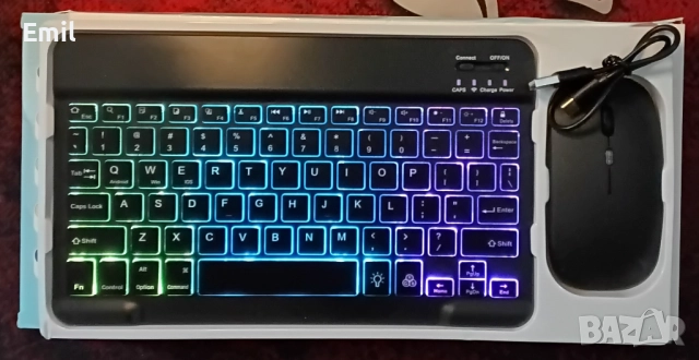 Комплект Wi-Fi безжична клавиатура и мишка, снимка 5 - Клавиатури и мишки - 52308425