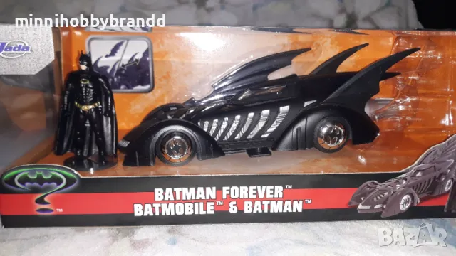 BATMAN  & BATMOBILE BATMAN FOREVER 1.24  JADA TOP TOP TOP  MODEL. , снимка 5 - Колекции - 47675975