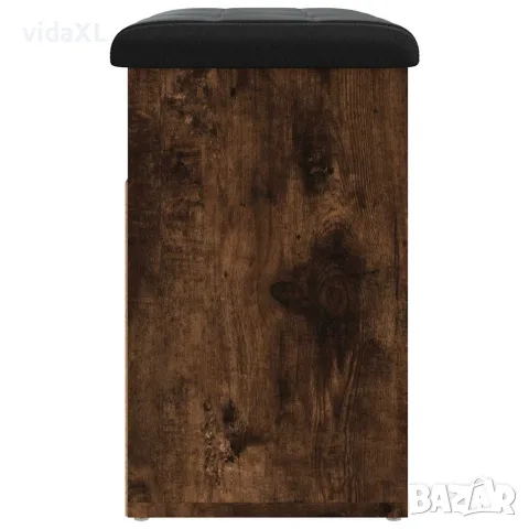 vidaXL Пейка за обувки, опушен дъб, 62x32x50 см, инженерно дърво, снимка 6 - Маси - 56148095