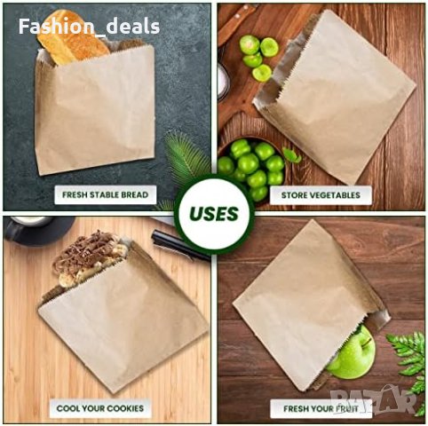 Нови кафяви хартиени торбички за храна/Съхранение Сандивичи, плодове, снимка 6 - Други стоки за дома - 41161791