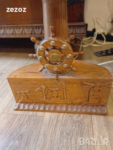 Лампа ретро дърво-1958г., снимка 5 - Настолни лампи - 47505830