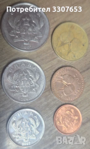монети Гана 6бр, снимка 2 - Нумизматика и бонистика - 50683423