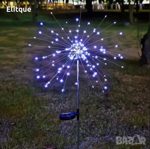 Соларно глухарче (коледна украса) - жълто, шарено - 2бр в опаковка, снимка 6 - Други - 52799939