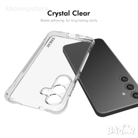 Samsung Galaxy S25+ 5G Удароустойчив ENKAY /Clear TPU Силиконов Калъф и Протектор, снимка 5 - Калъфи, кейсове - 51414238