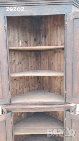 Ретро шкаф ъглов масив, снимка 5 - Шкафове - 53348192