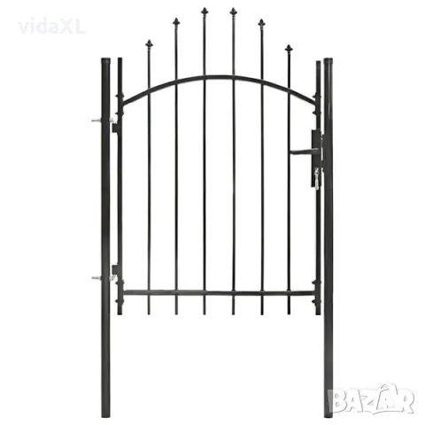 vidaXL Градинска порта Woerden стомана 1x1,25 м черна（SKU: 143059）, снимка 2 - Градински мебели, декорация  - 56063332