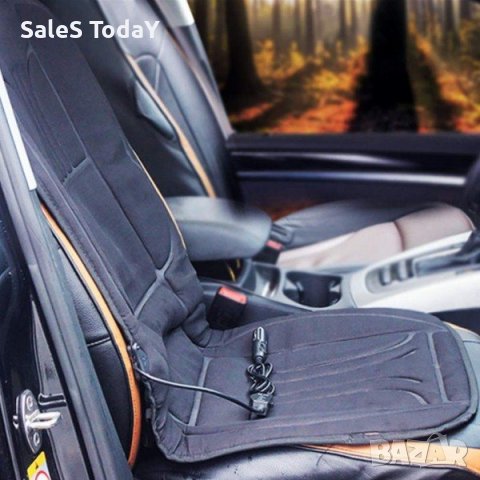 Подложка за седалка с подгрев за автомобил, 91-95см, подложка с нагряване, калъф, 60W