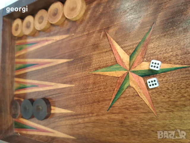 табла за игра ръчна изработка от масивно дърво   24/3, снимка 6 - Антикварни и старинни предмети - 49418344