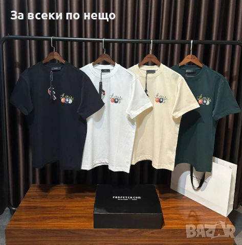 Amiri Мъжка Черна Тениска👕Мъжка Блуза С Къс Ръкав В Черен Цвят Код Mens P.135, снимка 4 - Тениски - 53822905