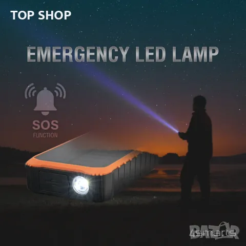Соларна външна батерия с динамо и 2xUSB-A изхода от 4smarts Solar Rugged, снимка 7 - Външни батерии - 49105126