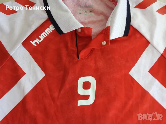 Тениска Denmark (Reproduction #9) Hummel — Деца размер M Червено (сезон 1992), снимка 3 - Тениски - 56314748