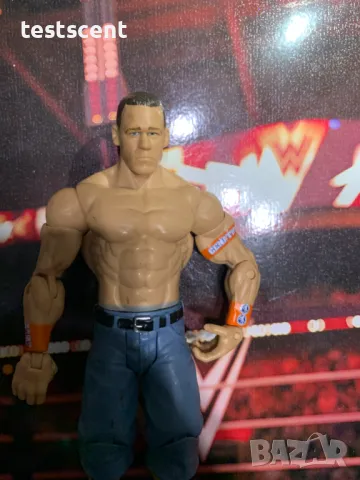 Екшън фигура WWE John Cena Джон Сина Mattel Basic Blue Cargo Orange Bands figure играчка, снимка 3 - Колекции - 49149996