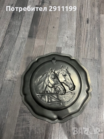 Антикварна метална чиния , снимка 4 - Антикварни и старинни предмети - 52097657