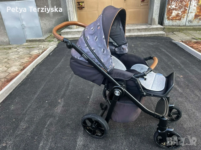 ​🌟 ТОП Състояние! Комбинирана количка 2 в 1 ROAN ESSO RACCOON 🦝 и ПОДАРЪК кошница за автомобил, снимка 6 - Детски колички - 53760732