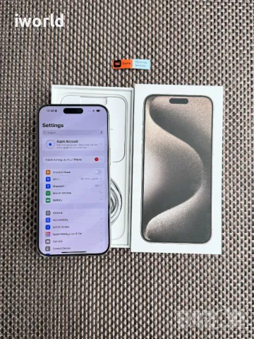 КАТО НОВ❗️ iPhone 15 Pro MAX❗️ Лизинг от 70лв/м ❗️natural Titanium ❗️ гаранция, снимка 4 - Apple iPhone - 48626585