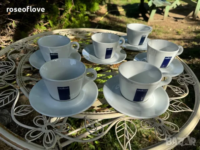 Лаваца / Lavazza италиански порцеланови чаши за капучино, снимка 3 - Чаши - 47676740