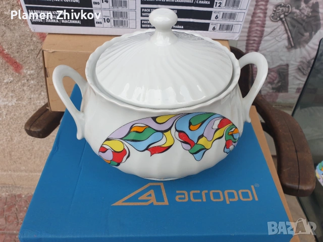 Супник и плато -български декориран порцелан, снимка 6 - Сервизи - 53257750