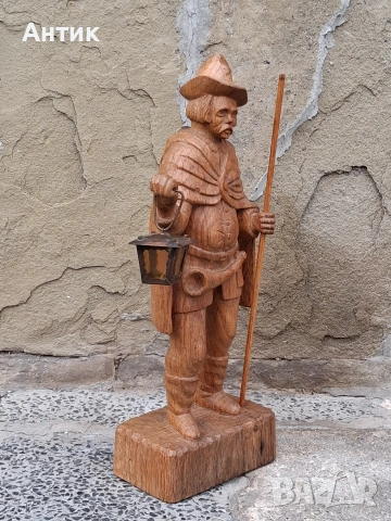 Красива Стара Дървена Фигура от Естествено Дърво / Германия , снимка 4 - Други ценни предмети - 53710486