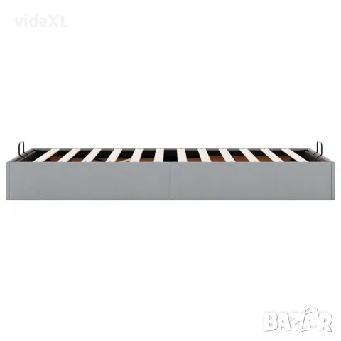 vidaXL Османска рамка за легло без матрак, светлосива, 80x200 см, плат, снимка 8 - Спални и легла - 56146995