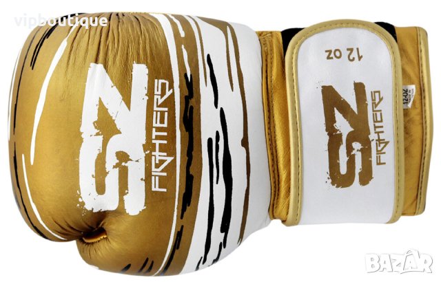 Боксови Ръкавици Ест. Кожа MADNESS Gold White Black, снимка 2 - Бокс - 41549030