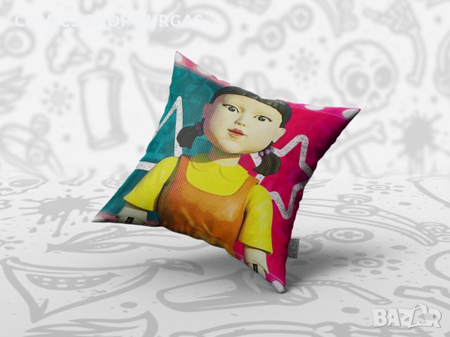 Декоративна възглавница SQUID GAME, снимка 5 - Възглавници - 34738907