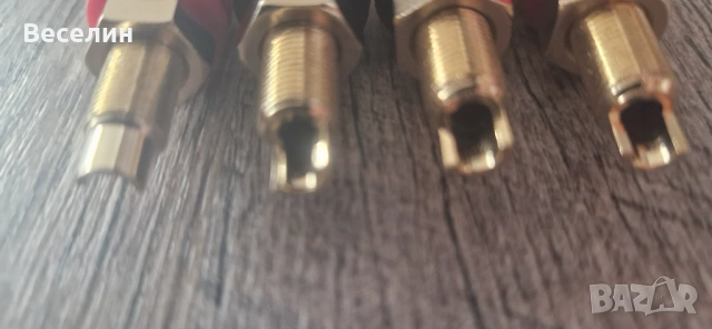 Позлатени изходни терминали за усилвател/тонколони, снимка 4 - Друга електроника - 53708355