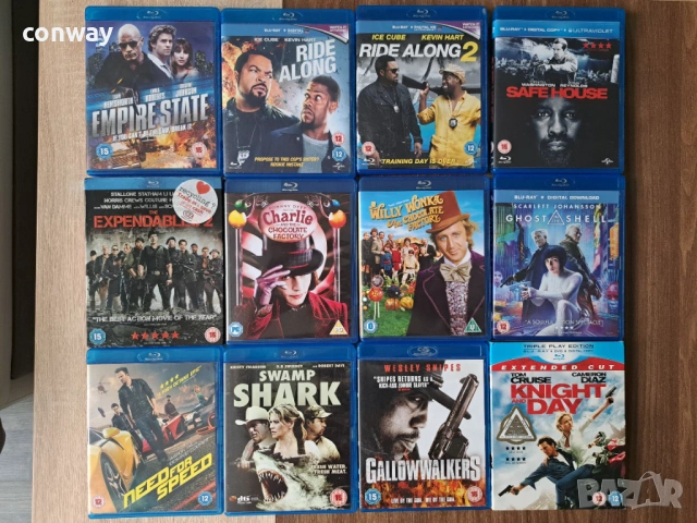 Комплект 12 BluRay филма - Без БГ субтитри